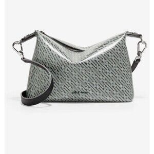 Cole Haan Black And White Monogram Signature Series Coated Canvas Crossbody